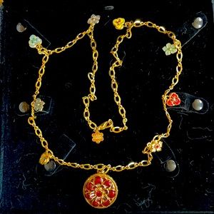 Beautiful locket charm station necklace.